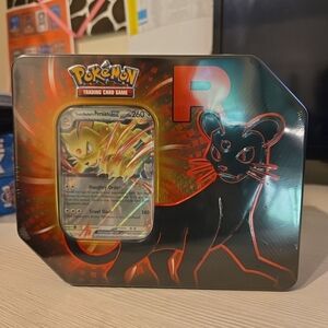 Pokemon Team Rocket Tin with Red and Black Design